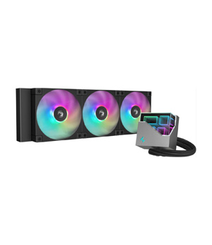 DeepCool LT360 ARGB Liquid CPU Cooler, 360mm Radiator, 3x FD12 ARGB Fan, 2400 RPM Fan Speed, 72.04 CFM Airflow, Hydro Bearing Type, Anti-Leak Technology