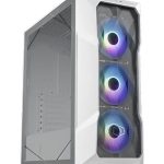 MasterBox TD500 MESH-White کیس کامپیوتر کولر مستر نمای کلی درب شیشه ای