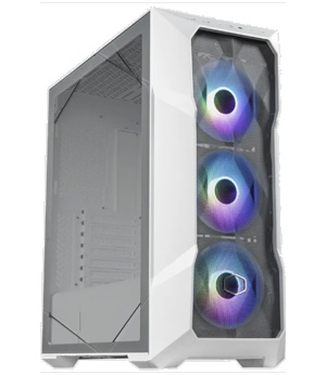 MasterBox TD500 MESH-White کیس کامپیوتر کولر مستر نمای کلی درب شیشه ای